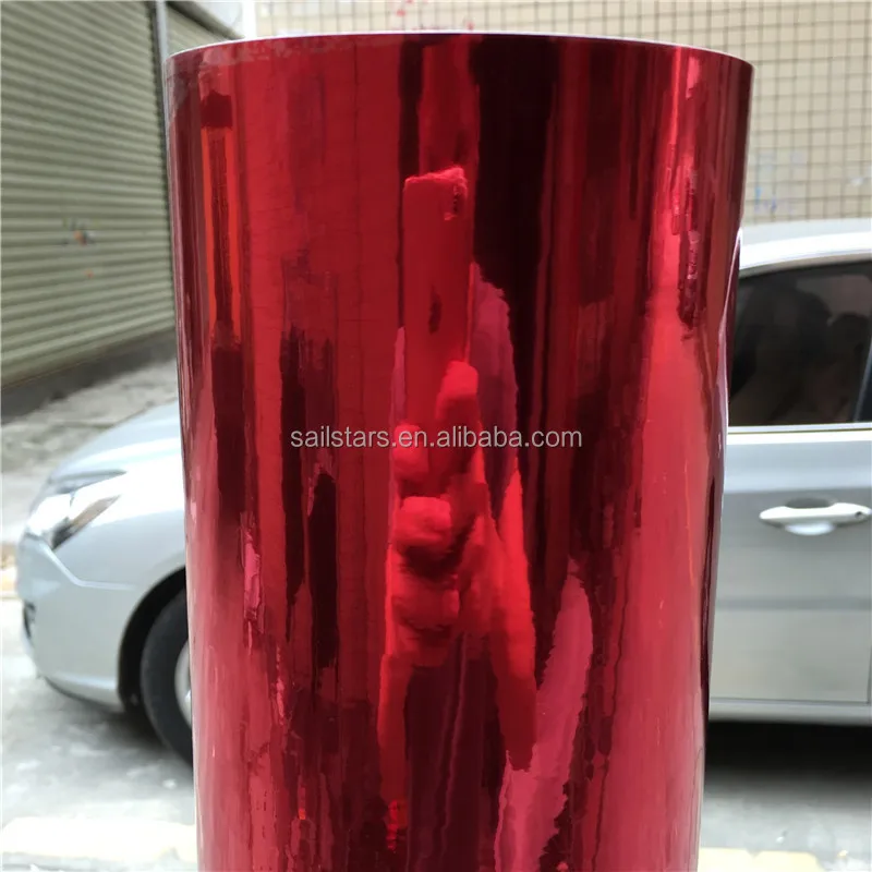 Best Quality Flexible Chrome Red Vinyl Folie Car Wrap Film For Car Styling Bubble Free