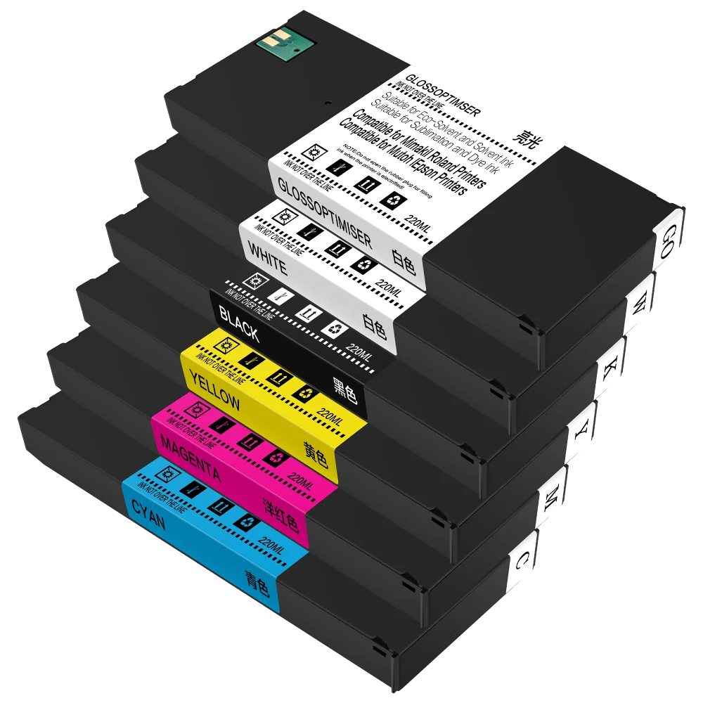 MWEI UV 220ML for Roland  Ink Cartridge  100% Pre-tested Well before Shipping One Time Chip UV Compatible ink Cartridge