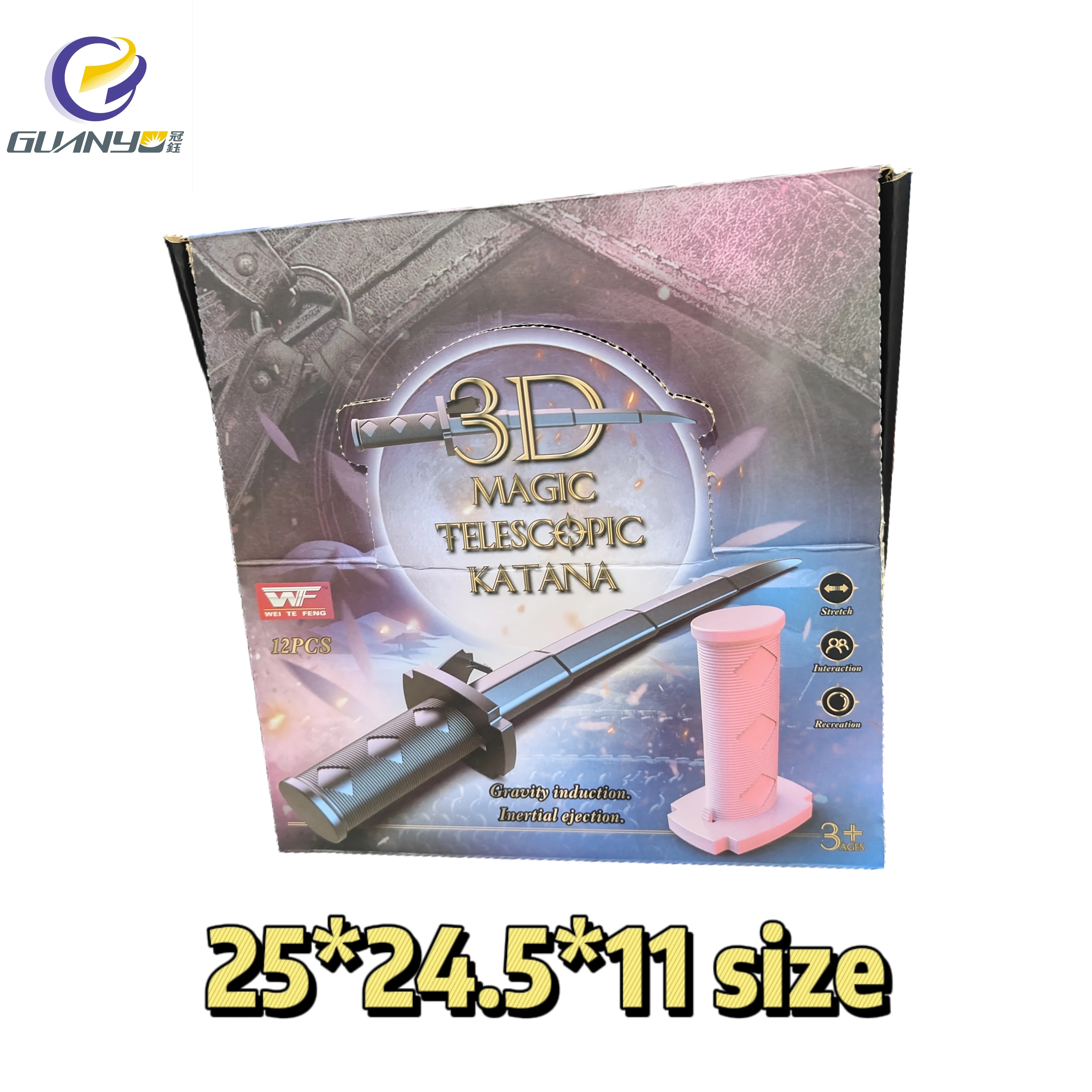Hot Selling 3D Telescopic wushu knife Cool Portable Retractable Best Choice Role Play Multi-Color Plastic Sword Toy For kids