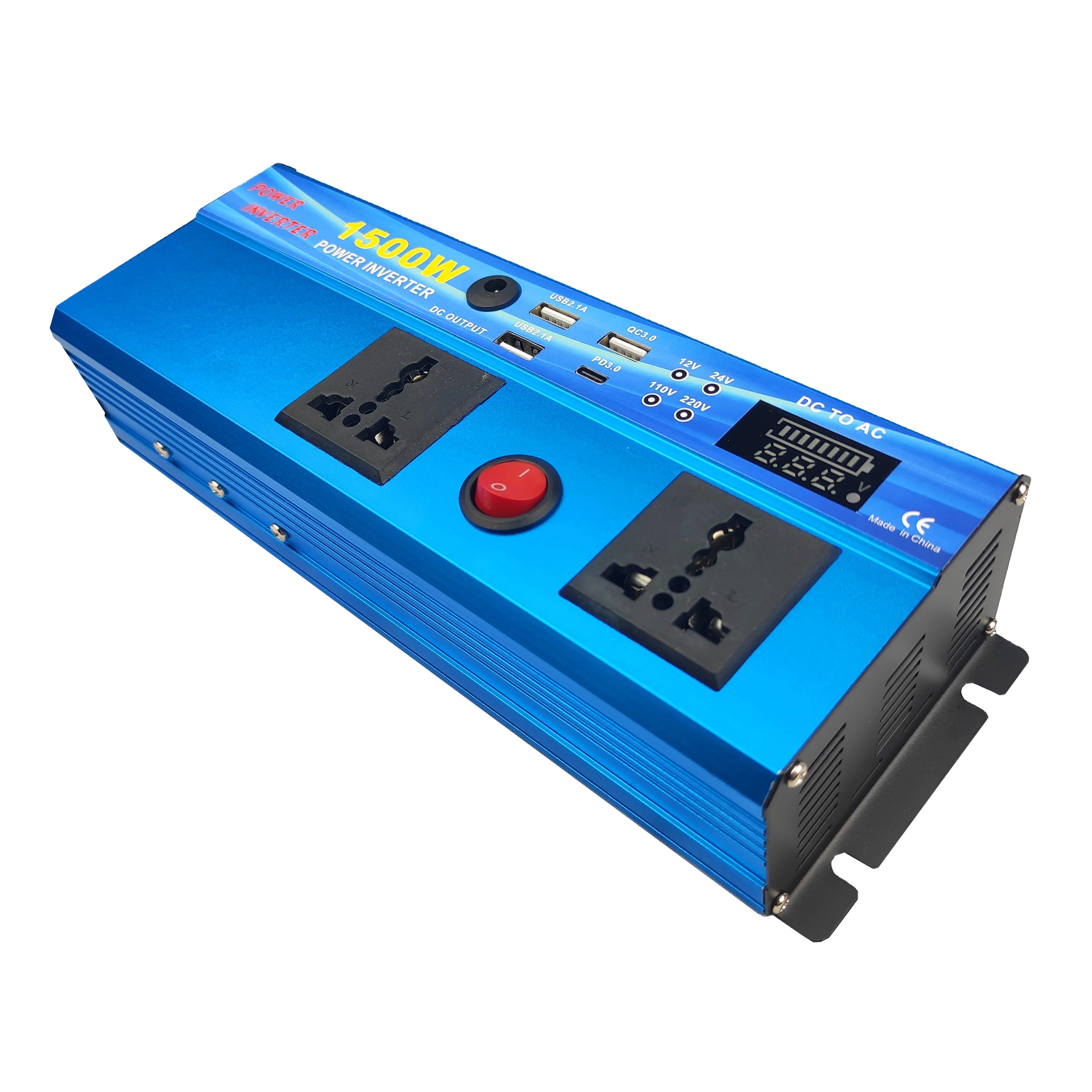 Customized DC to AC 1500W Power Inverter Modified Sine Wave Inverter with USB and LCD