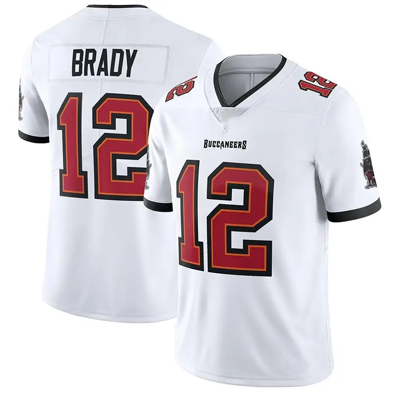 Wholesale Nfl Football Tom Brady 12 Jersey American Rugby Jersey Mens Nfl Jerseys Red American Football Uniform