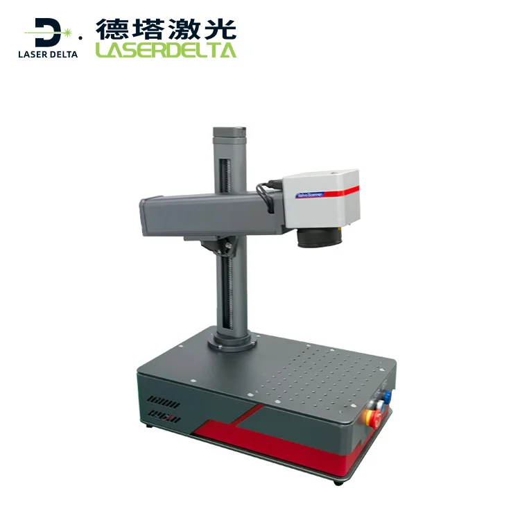portable 20w 30w fiber laser mark machine for metal stainless steel nameplate pet tag gold silver jewelry engraving