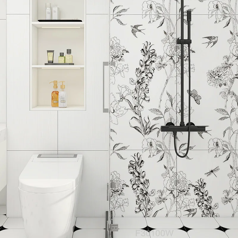 RTS Bathroom Ceramic Large Format Wall Tile Green White Porcelain Floor Tile 60*120 Polished Floor File