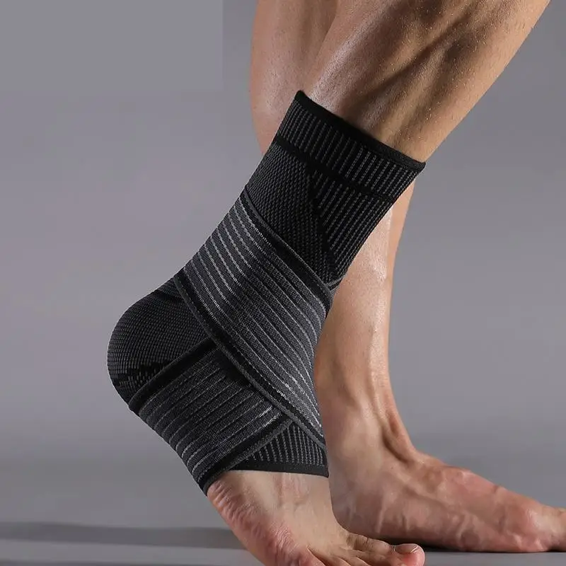 Customized Logo Double Compression Adjustable Unisex Ankle Sleeve Protector For Man and Women