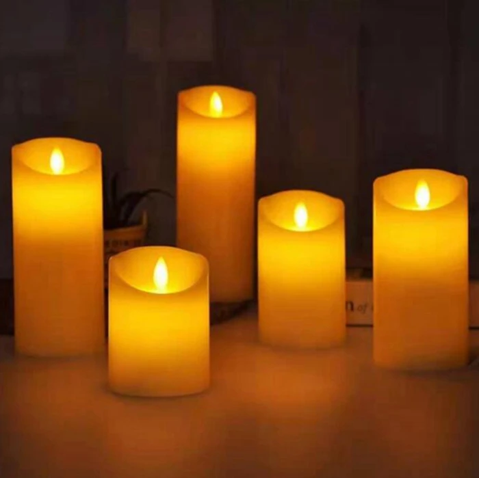 Wholesale Battery Flameless Tearful shaped Votive Christmas decorate Pillar Electronic LED Candle .