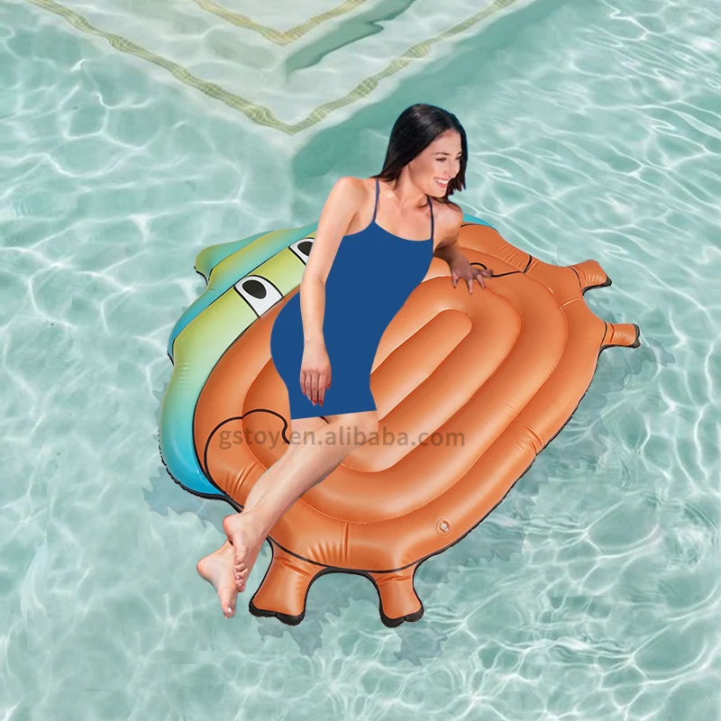 pool lounge adult kids lie on float swimming pool floating inflatable crab