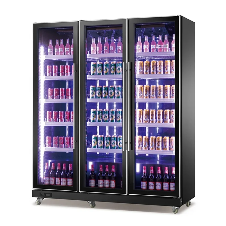 Beer Wine Beverage Refrigerator Vertical Horizontal Display Freezer Supermarket Refrigerator Multi Deck Beverage Cooler