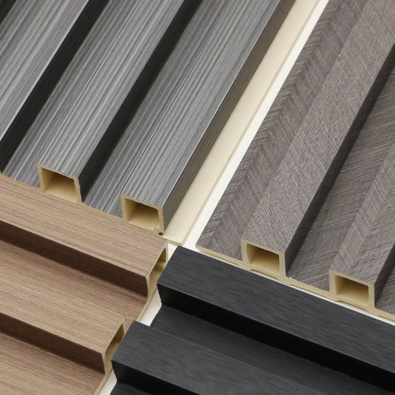 Interior Decoration Design PVC Coating Corrugated Wall Cladding WPC Integrated Panels