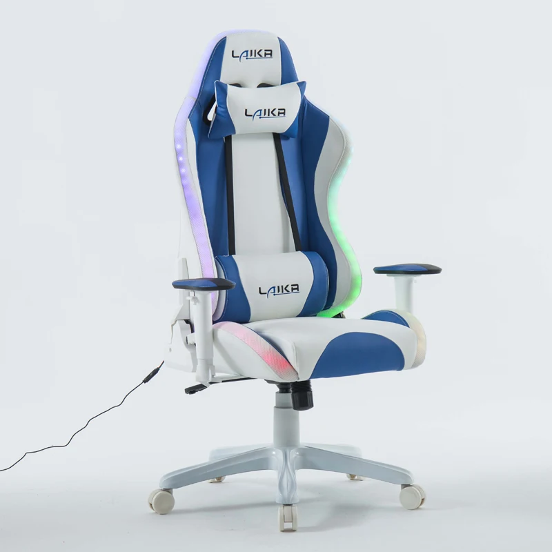 High Quality Colorful Cheap Luxury Leather Computer Chairs Rgb Led Swivel Ergonomic White Gaming Chair