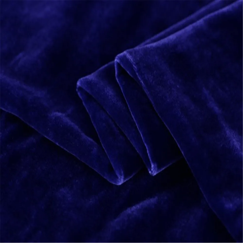 Best Quality Luxury Style Pure Soft in Solid Color Silk Velvet Fabric for Women Evening Dress