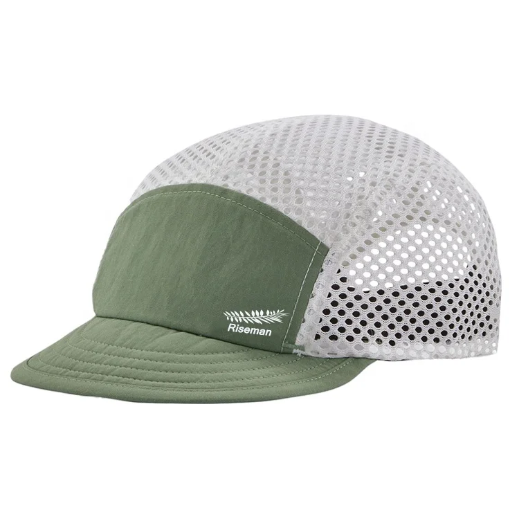 Custom 5 Panel Quick Dry Hiking Trail Cycling Duckbill Running Hats Soft Foldable Brim Camper Cap Ultralight Sports Mesh Caps