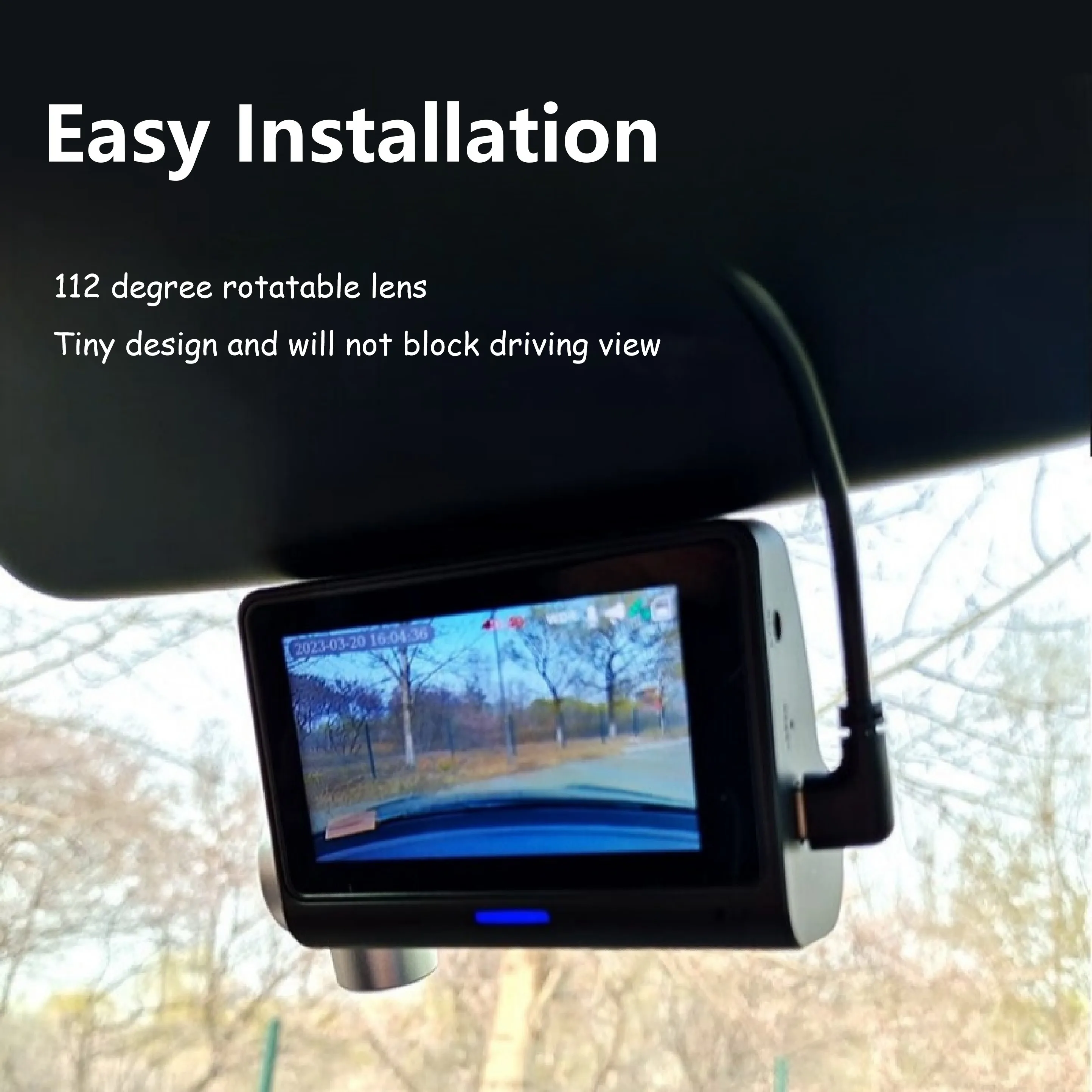 2 channel Car Dash camera vehicle reversing aid 1080P  Front and Back Dash Camera car  black box built in GPS 3 inch screen