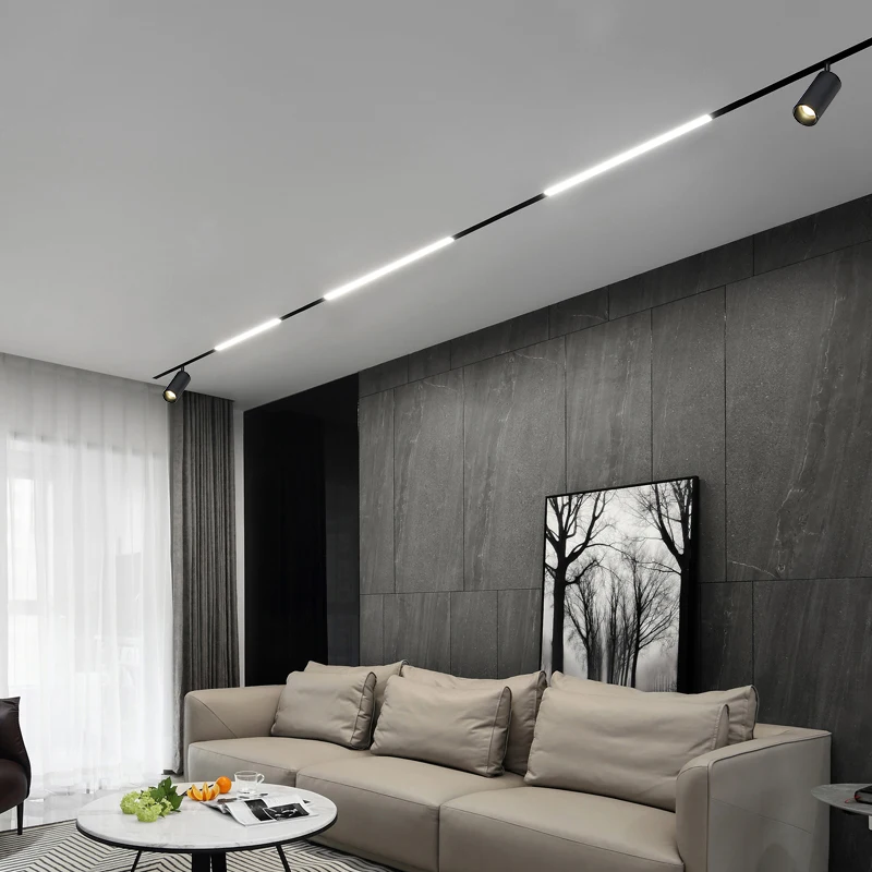  New dimming adjustable embedded indoor linear led magnetic track levitation