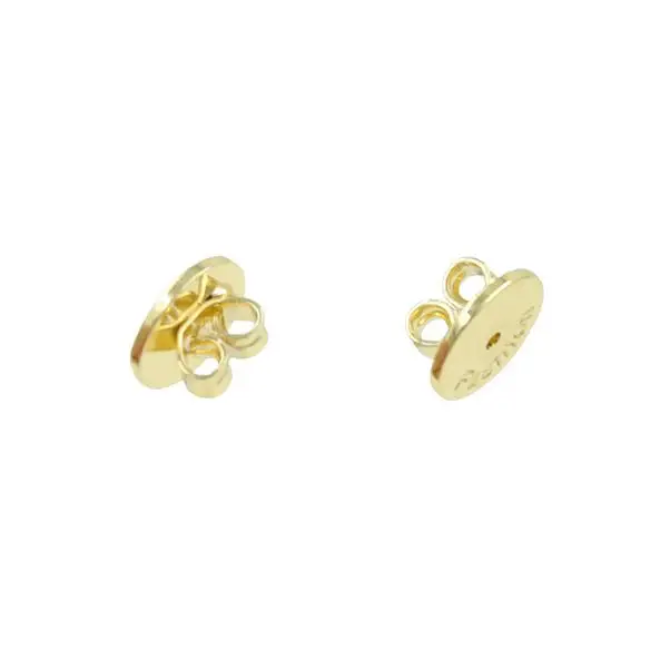 Wholesale 18k Gold Plated Ear Plug Bow Buckle Earrings Back Plug Stud Back Buckle Cap Thickened Ear Forced Accessories