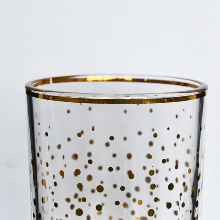 Premium Glass Tumblers with Gold Rim Luxury Gifts Wine Whiskey Glasses