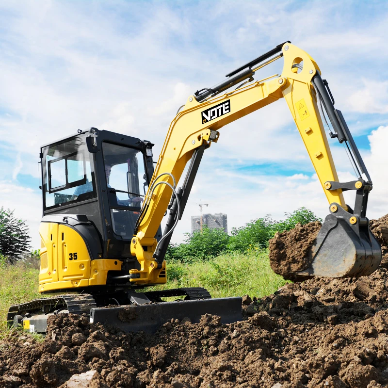 Free Shipping  3.5 Ton Mini Excavator with EPA/Kubota Engine  2 Ton Machine Digger for Sale 1 Ton Mini Excavator Prices VOTE