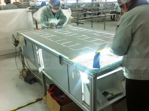 REOO High Performance Roller Conveyor Low-Cost Solar Cell String Layup for Solar Panel Production Line