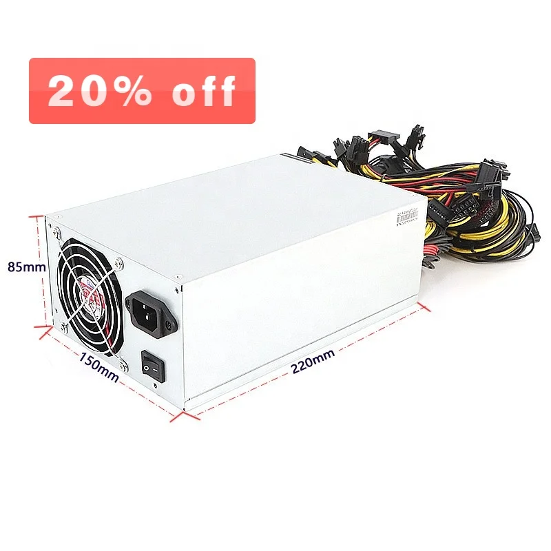 Multiple new ready to ship 2 fans ATX 1600W 1800W 2000W gpu power supply for graphic card