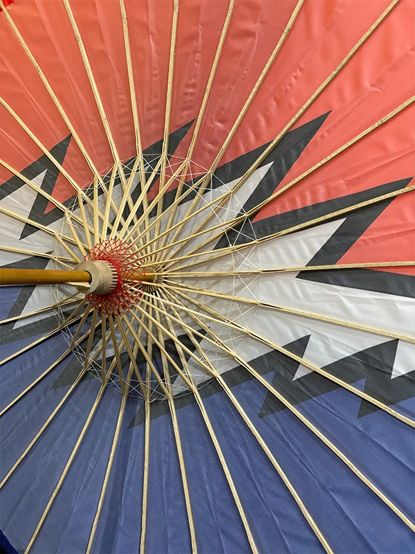 Chinese Classical Style Decorative Flower Oil Paper Fabric Umbrella Bamboo Craft Silk Cloth Umbrella