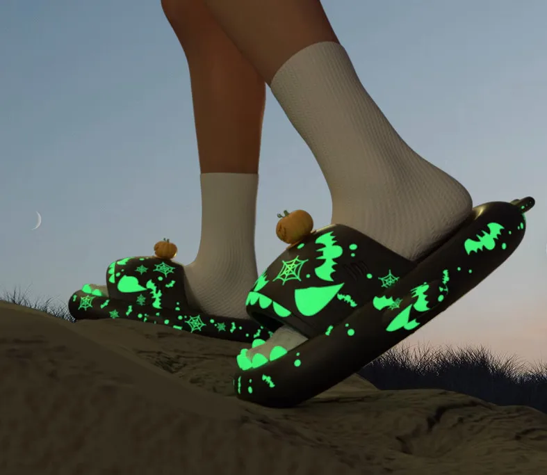 Wholesale  Soft Shark Shape Slides  EVA halloween Christmas Luminous Shark Slides Slippers for adults