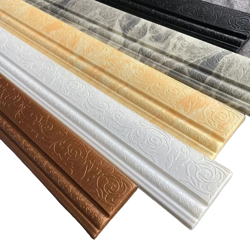 Different types corrosion resistance matte black 80mm foam floor skirting baseboard for retail wholesale
