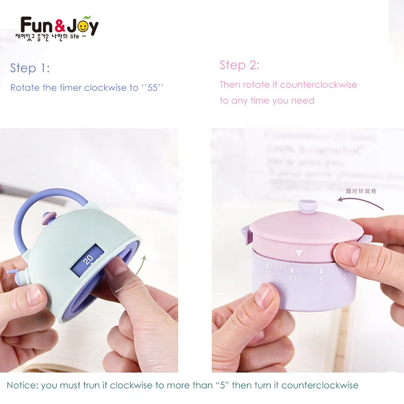 
Cute Cartoon wind up sprinkler timers 1 hours Fixed Timer study and kitchen rotary switch timer 