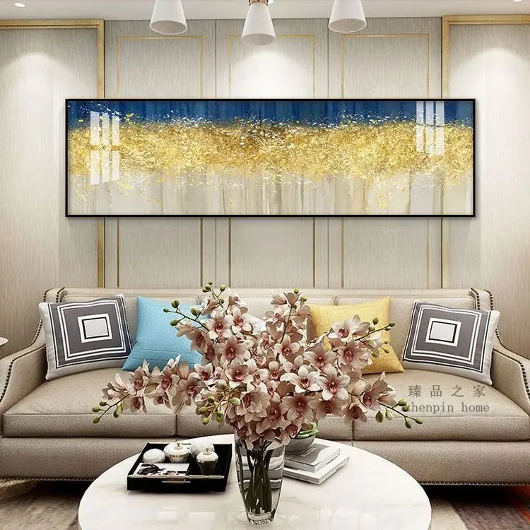 Abstract decorative painting Nordic living room horizontal crystal porcelain painting house color painting