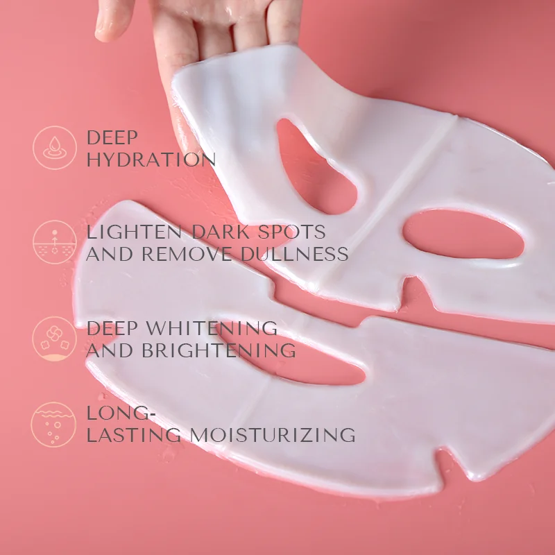 Private Label Bio Beauty Hydrating Whitening Moisturizing Gold Collagen Organic Crystal Sheet Facial Mask Logo