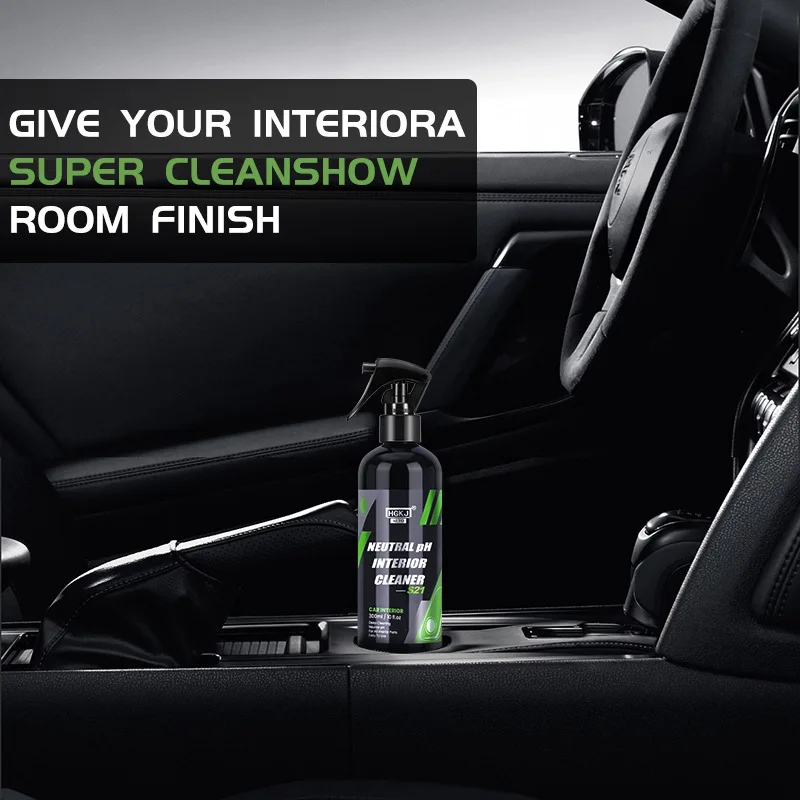 HGKJ S21 Neutral Ph Car Interior Cleaner Plastic Parts Refreshing Liquid Auto Leather Repair Dry Cleaner Spray Foaming Agent