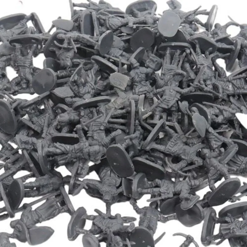 Wholesale 100pcs  Miniature Medieval Soldiers Warrior  Statues  Battle Game  Shields Toys