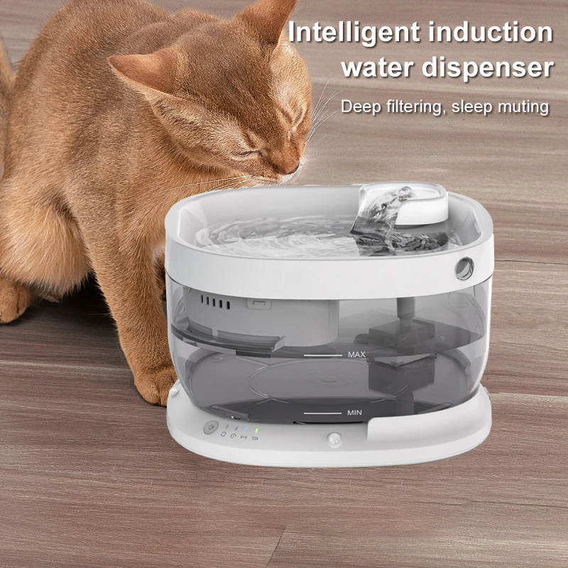 dog cat feeder water dispenser fountain for pet pet drinking cat water dispenser with filter Cat Water Fountain Drinking Bowl