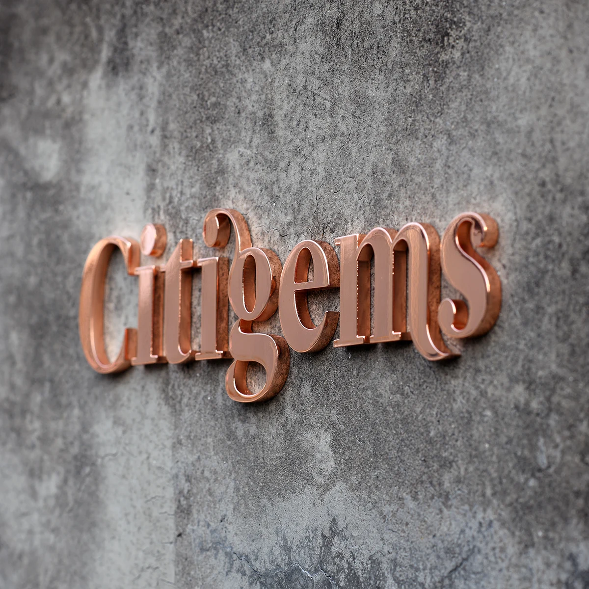 Rustic metal wall letters gold 3d metal letter signs small metal alphabet letters logo business
