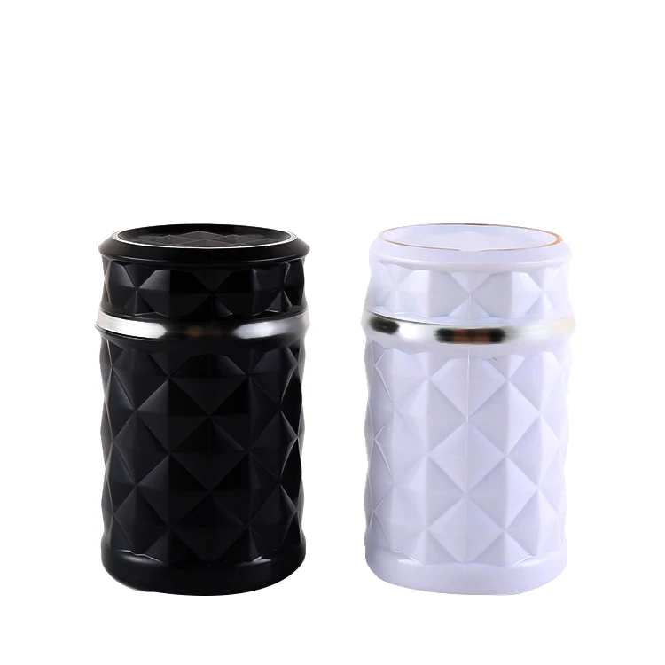 High Quality Car Cylinder Cigarette Smoke Cup Holder Ash Tray Container Pp Car Led Ashtray With Cover Lid