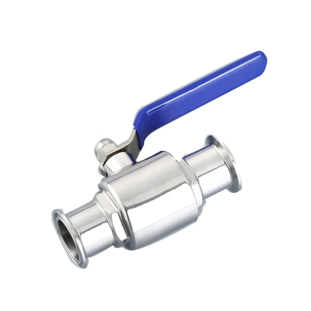 Sanitary Control Valve Stainless Steel 2 Way Tri Clamp Direct Way Ball Valve for Food Beverage Quick Connect Ball Valve