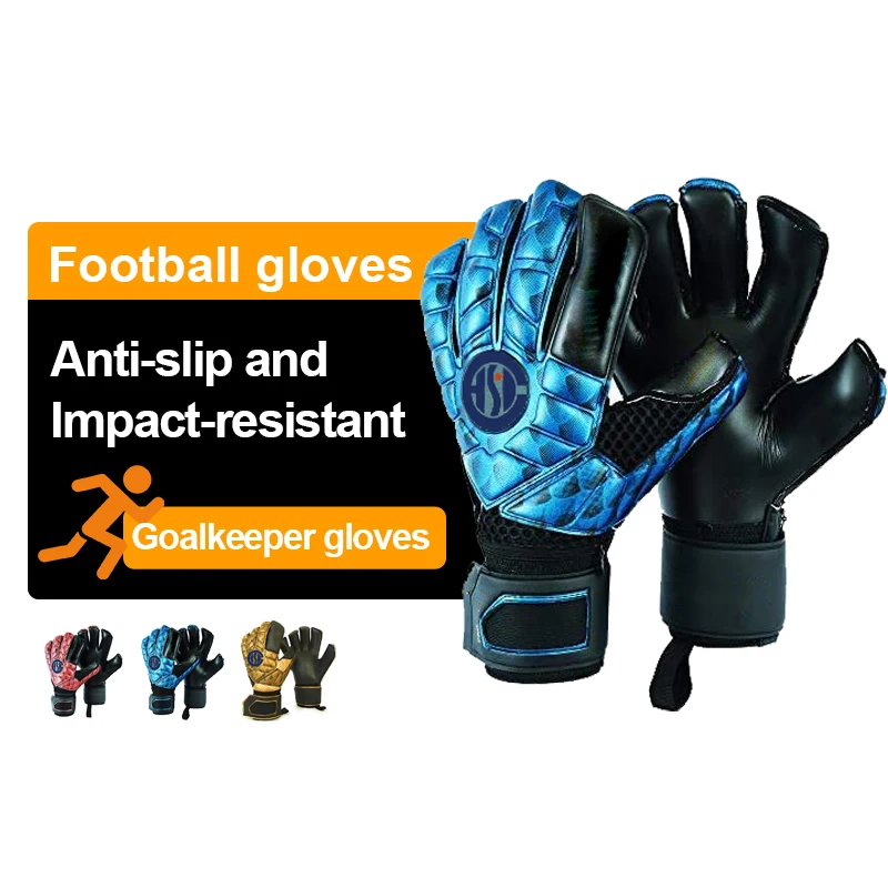 HSD Free sample custom 21 hours OEM Football goalkeeper gloves with super precision grip latex mixed cut internal silicone