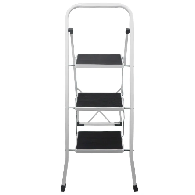 Newest design multipurpose use black 3 steps mini-stool easy to store Non-Slip step ladder