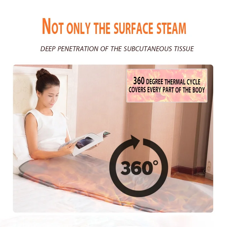 Factory Price Home Use Portable Full Body Swap Steam Red Light Far Infrared Sauna Blanket Infrared Sauna Sweat for Weight Loss
