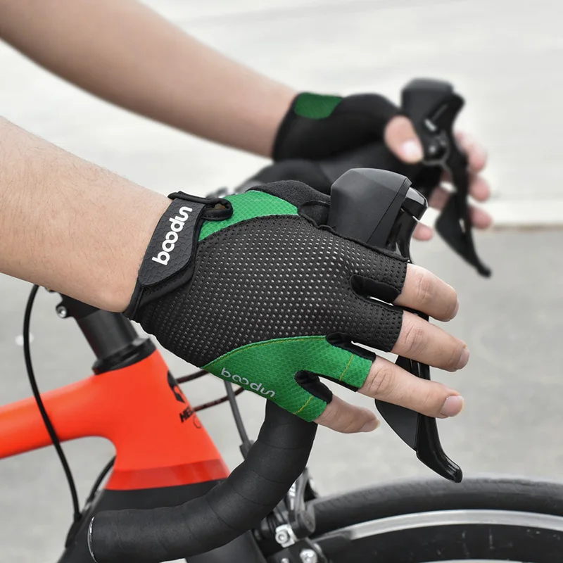 BD1408 Outdoor Half Finger Bike Gloves anti slip Road Cycling Bicycle Riding Gloves Manufacturer