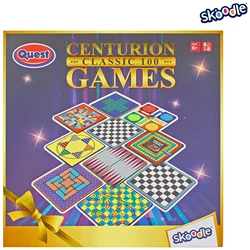 SKOODLE Quest Centurion 5 двухсторонняя Классическая семейная настольная игра коллекция для взрослых и детей шахматы, Лудо, шашки, нарды