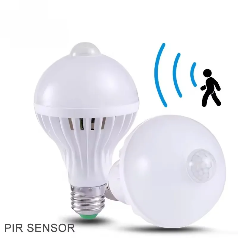 Звуковой датчик освещения Luces 3W 5W 7W 9W E27 220V Светодиодные лампы PIR движения умные светодиодные фонари сенсорные лампочки