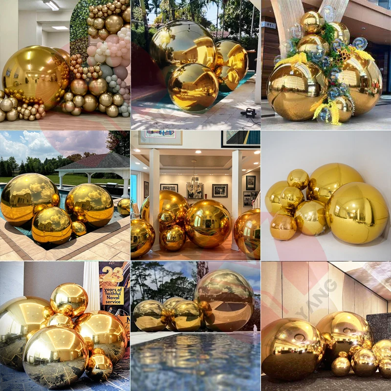 PVC inflatable mirror ball for event disco mirror ball inflatable for stage 60 inches pink mirror balls