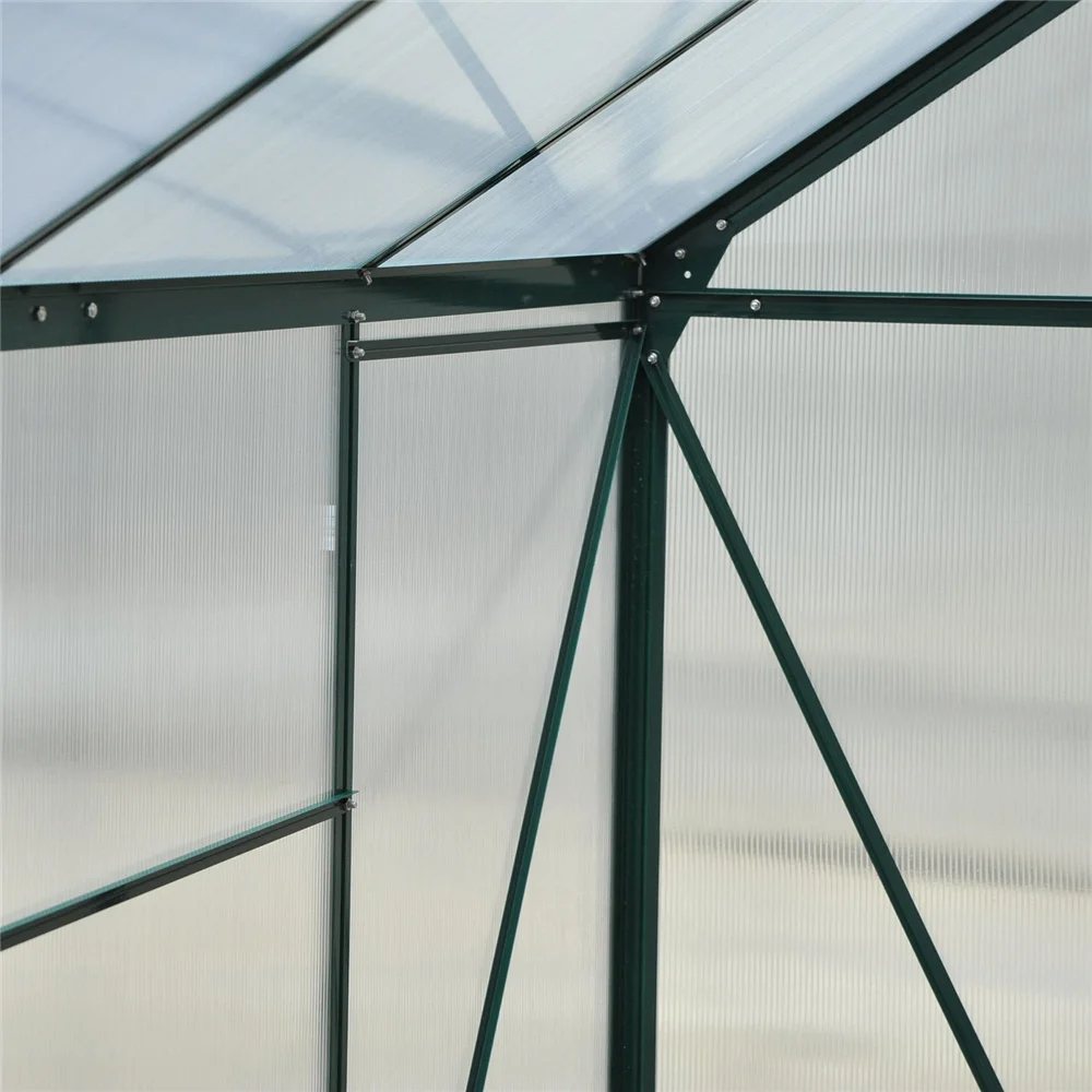 Aluminum Polycarbonate Outdoor Garden Greenhouse Green House  Plant Growing House Hothouse  Walk-In Greenhouse