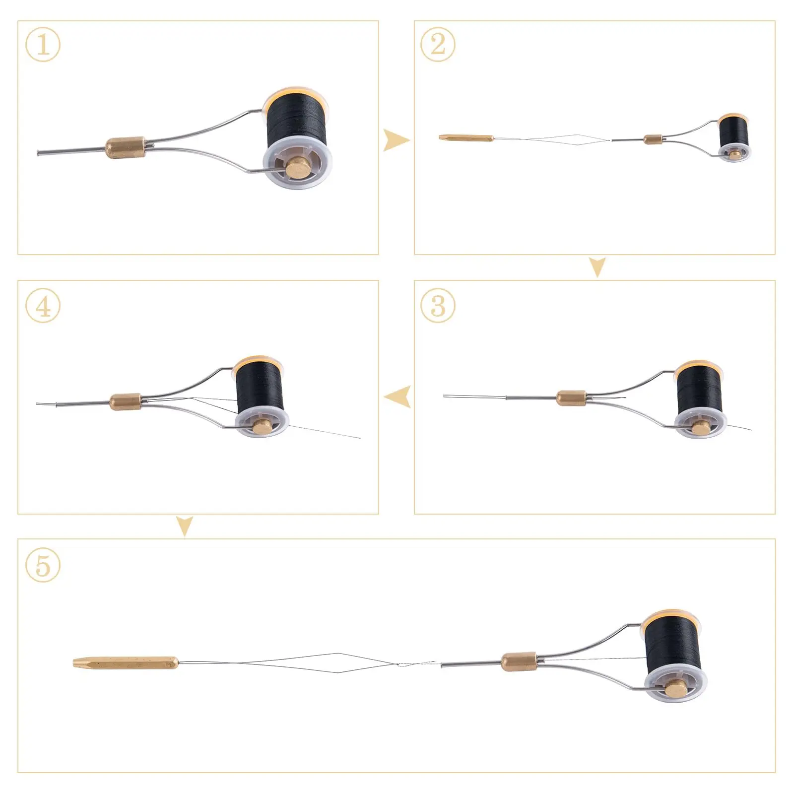 Goture Fly Tying Vise Kit Bobbin Threader Scissors Whip Finisher Materials Tools Set Assortment with Water Resist Gear Bag