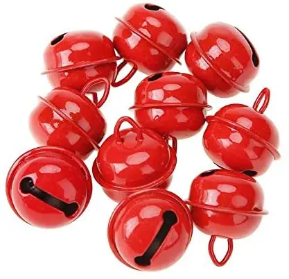 New Year Metal Jingle Bells 22mm Christmas Hanging Ornaments Xmas Decoration Pet Pendants Christmas Decor Bells