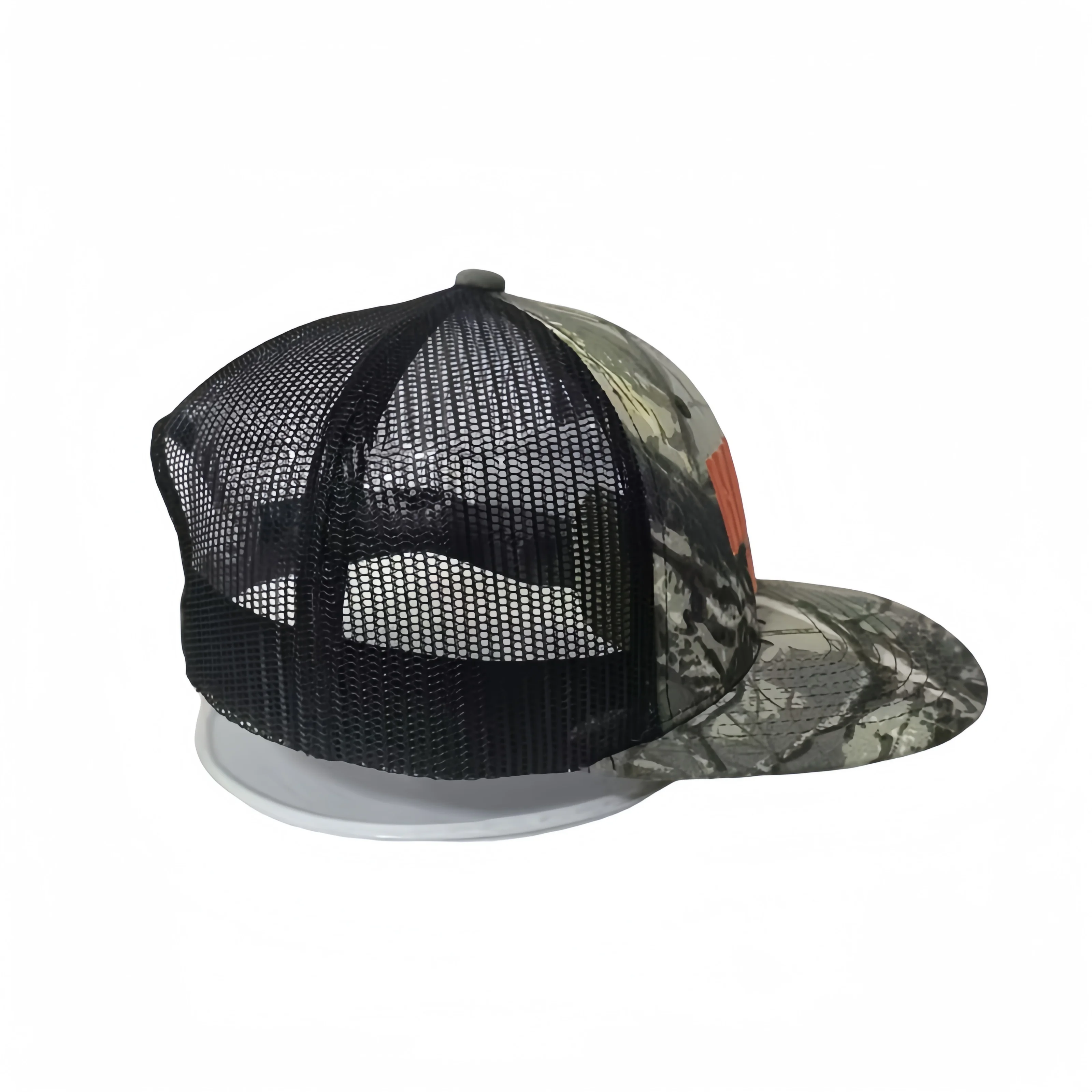 High Quality Embroidery Logo 6-Panel Mesh Men Dobby Checked Dot Overdyed Ripped Denim Wholesale Custom Cotton Sport Trucker Cap