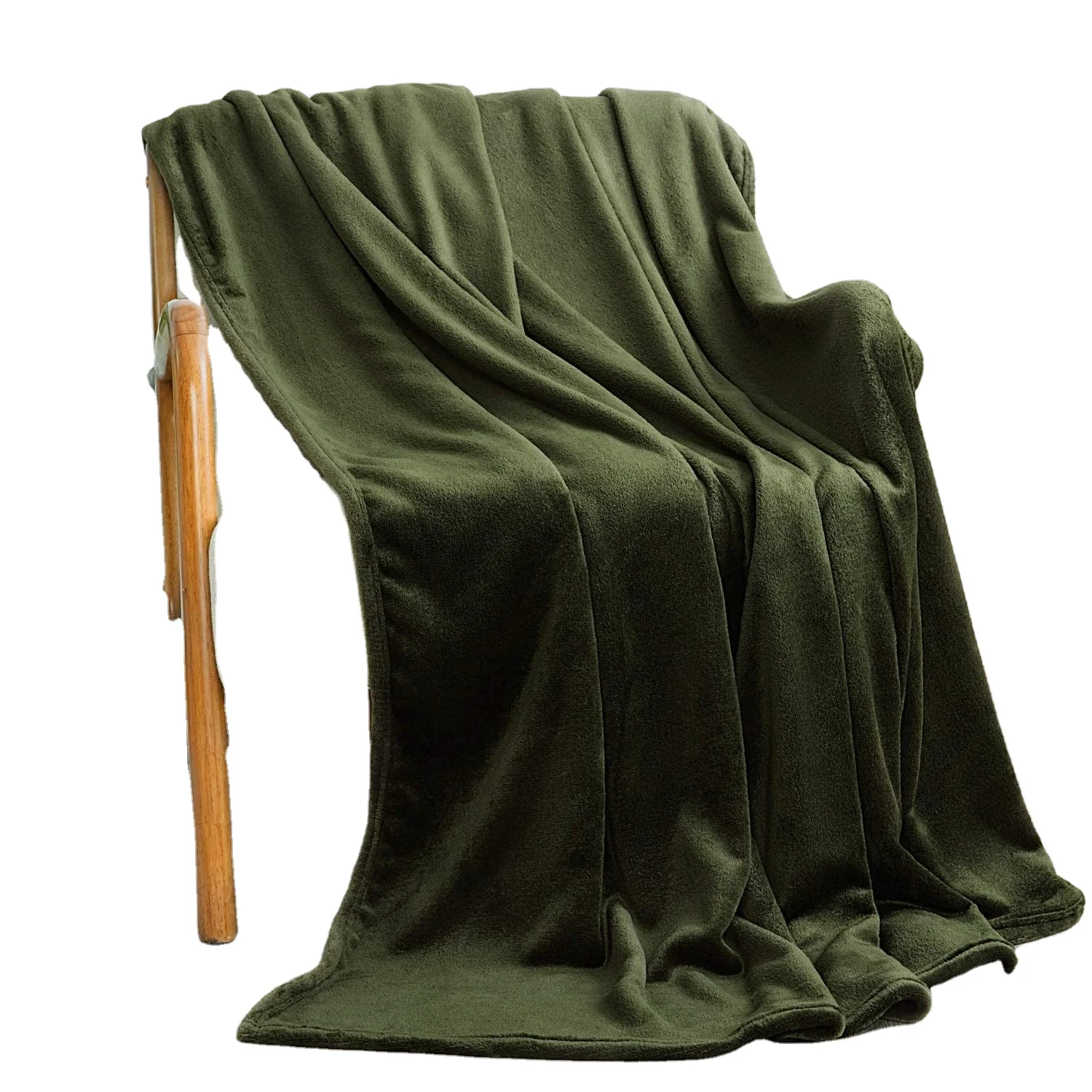 Оптовая продажа, Военные флисовые одеяла оливково-зеленого цвета из 100% полиэстера для диванов или кроватей, мягкое плюшевое одеяло армии 140*205