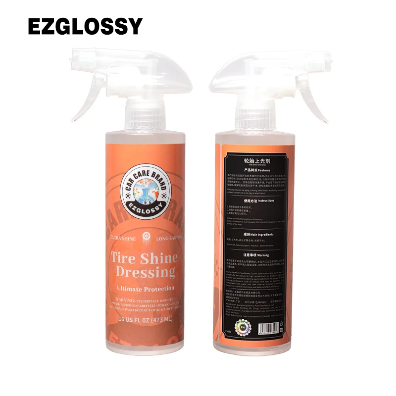 Tire Shine High gloss car tyre black dressing coating gloss tire polish spray car care products