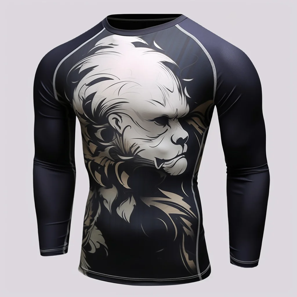 custom Sublimation printed UV Protection Compression shirts surfing bjj mma Lycra rash guard kids jiu jitsu rash vest for unisex