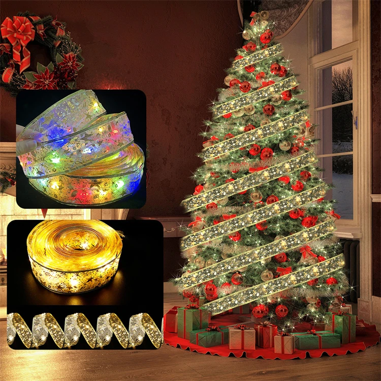 Manufacturer LED Ribbon Fairy Light Christmas Decoration Christmas Tree Strings