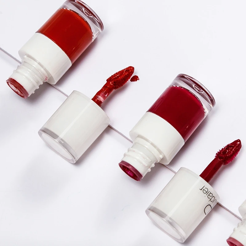 
Lip Glaze Shinystick 16 Love Kiss Fixed Color Lip Glaze Small White Bottle Matte Gloss Lasting Moisturizing Cup 